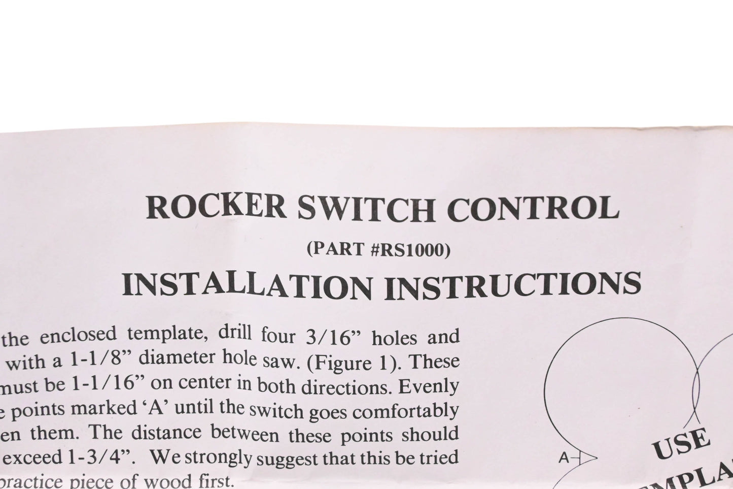 Bennett Marine Inc. RS1000 Rocker Switch Control Kit NOS