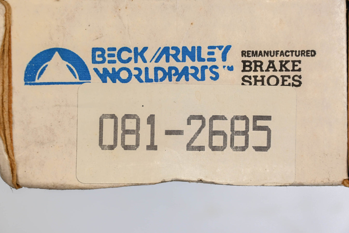 Beck/Arnley 081-2685 Remanufactured Drum Brake Shoe Kit NOS