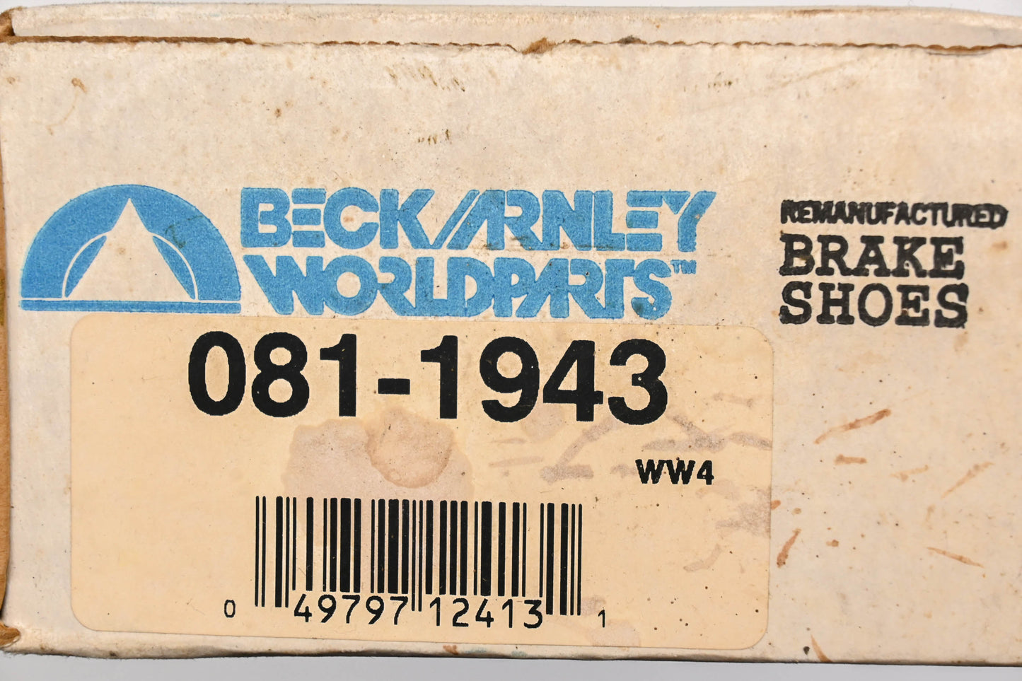 Beck/Arnley 081-1943 Remanufactured Drum Brake Shoe Kit NOS