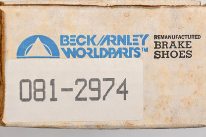 Beck/Arnley 081-2974 Remanufactured Drum Brake Shoe Kit NOS