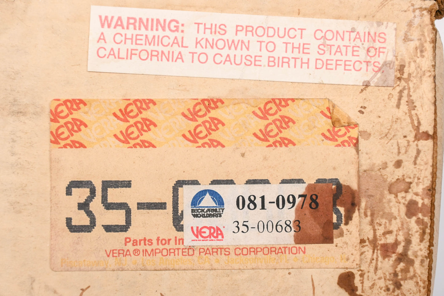 Vera 081-0978, 35-00683 Remanufactured Drum Brake Shoe Kit NOS