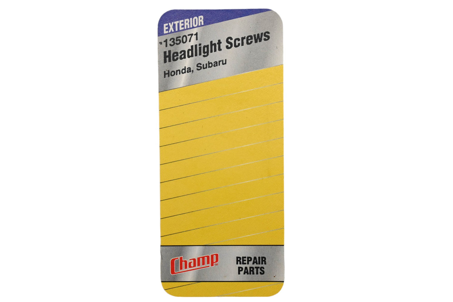 Champ 135071 Honda Subaru Headlight Adjusting Screws Qty 2 NOS