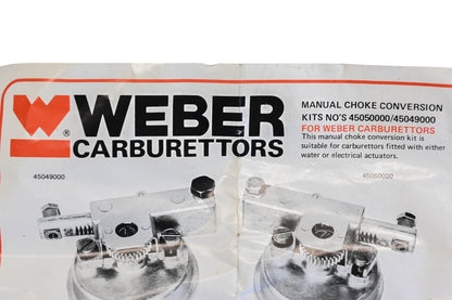 Weber 45050000, 45049000 Carburetor Manual Choke Conversion Kit NOS