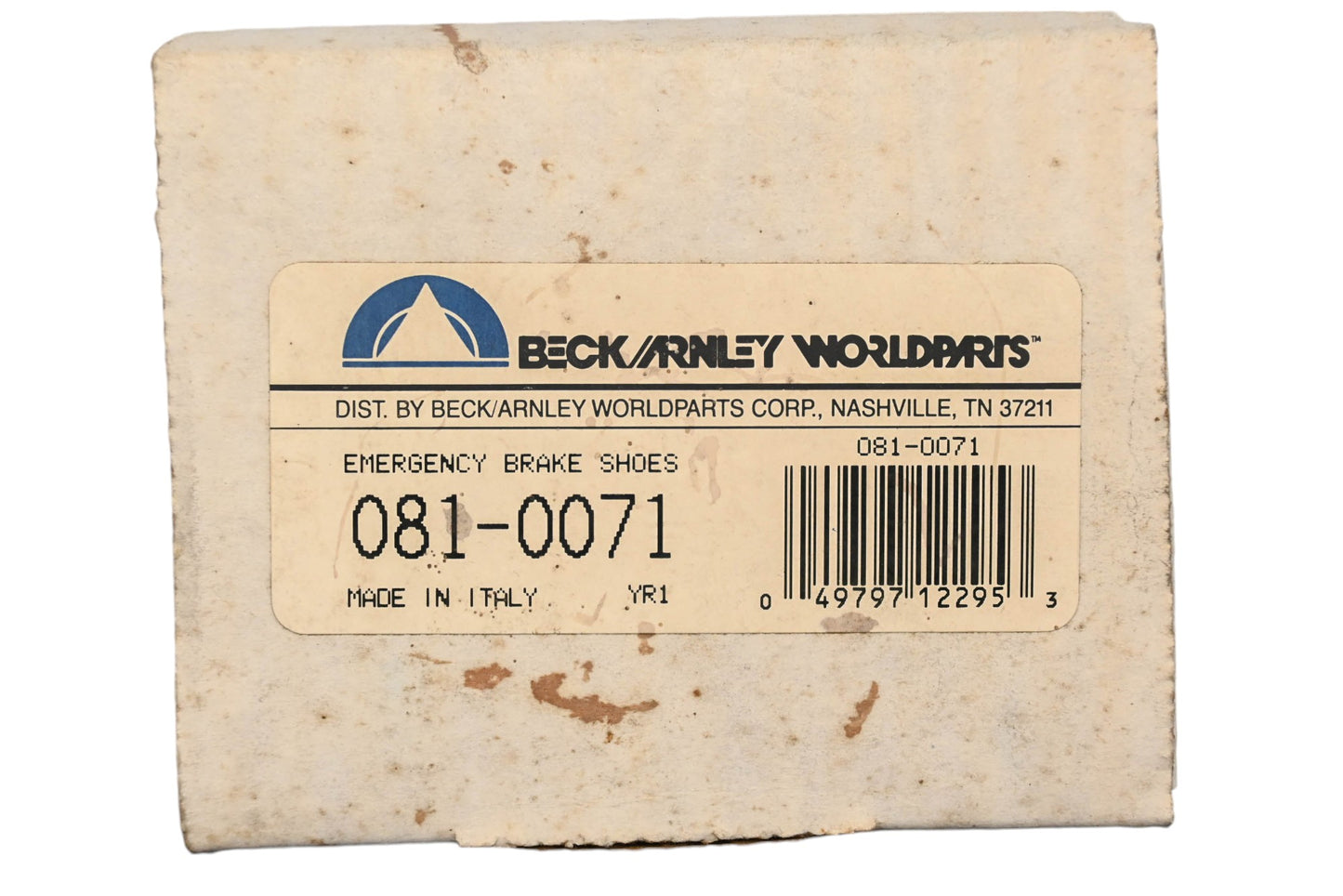 Beck/Arnley 081-0071 Remanufactured Non-Asbestos Drum Brake Shoe Kit NOS