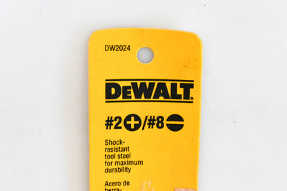 DeWalt DW2024 #2+/#8- Double-Ended Screwdriver Bit NOS