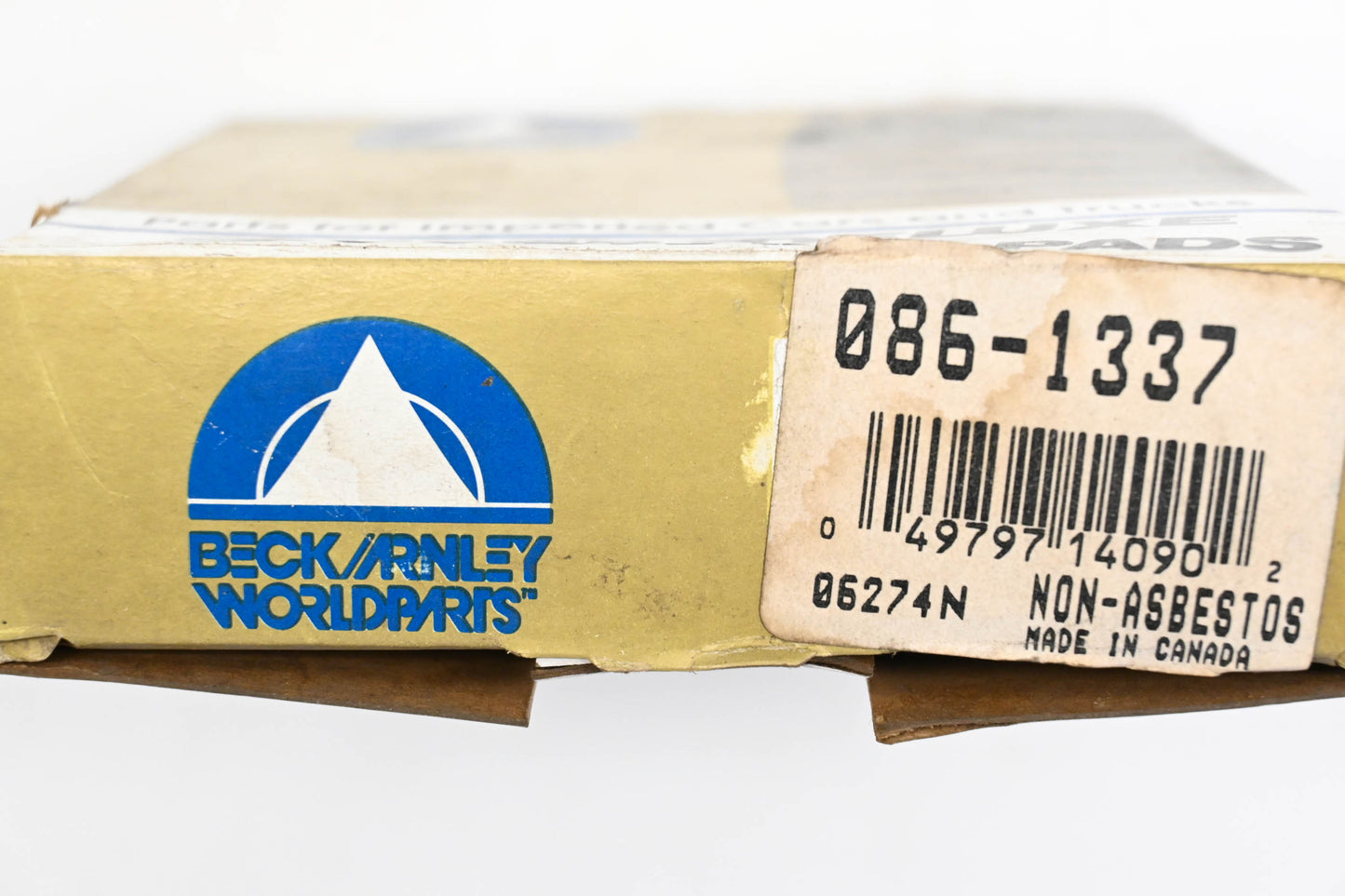 Beck/Arnley 086-1337 Super Deluxe Non-Asbestos Disc Brake Pad Kit NOS