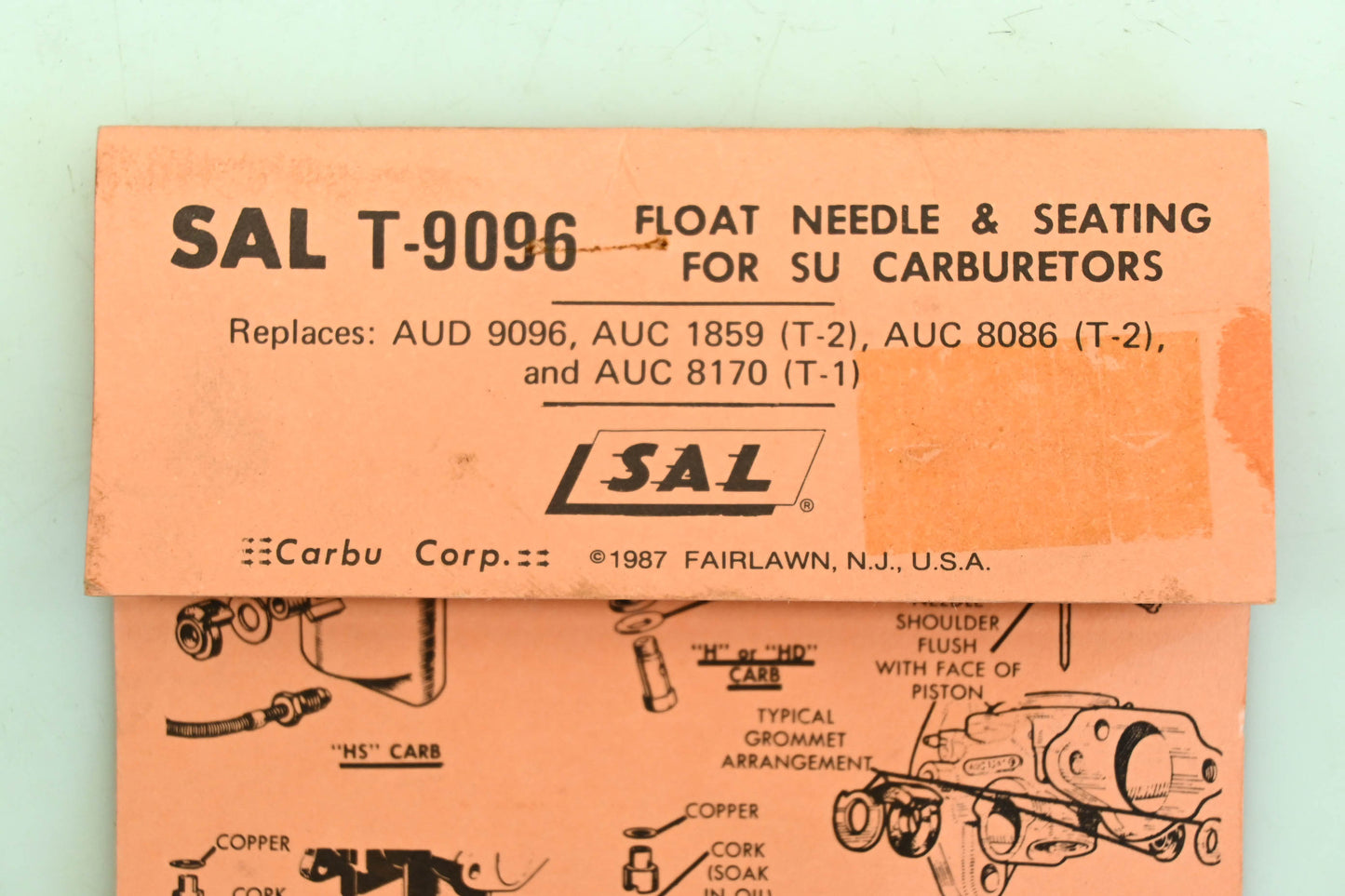 Beck/Arnley 164-8013, T-9096 SAL Carburetor Float Needle Kit NOS