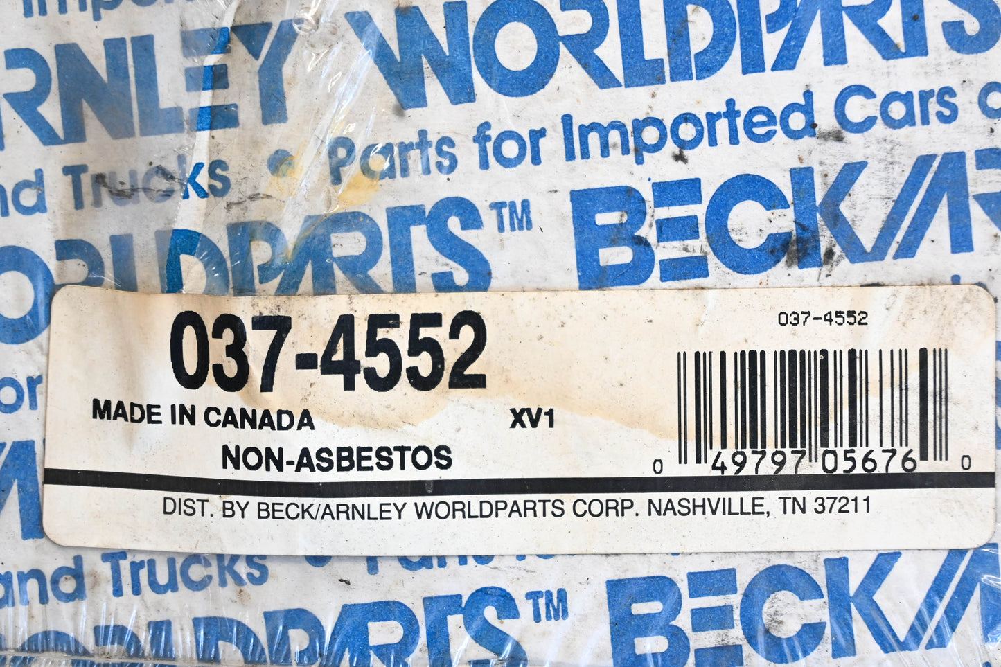 Beck/Arnley 037-4552 Toyota Exhaust Manifold Gasket NOS