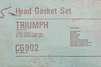 Payen CG902, 032-0465 Triumph Head Gasket Kit NOS