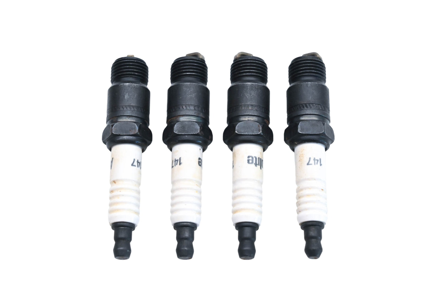 Autolite 147 Copper Core Resistor Spark Plugs Qty 4 NOS