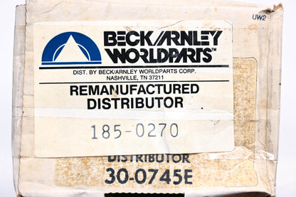 Beck Arnley 185-0270, 30-0745E Remanufactured Distributor