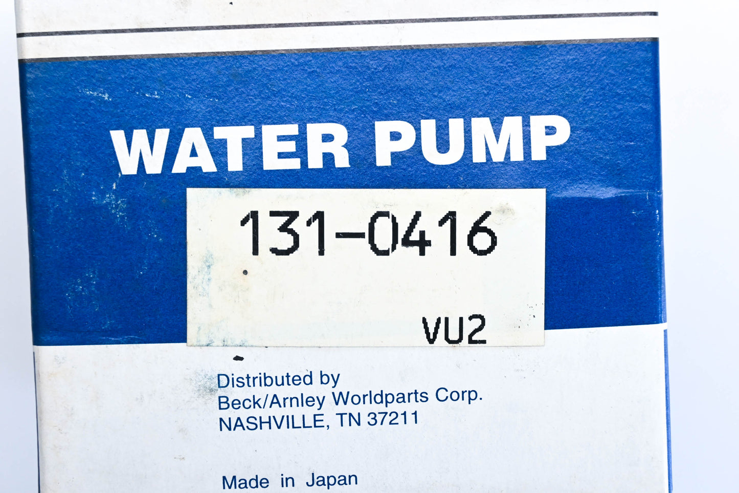 Beck Arnley 131-0416 Water Pump Kit NOS