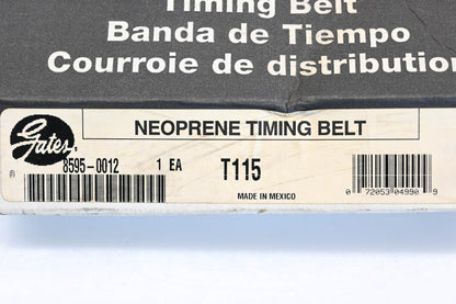 Gates T115, 115 Neoprene Timing Belt NOS