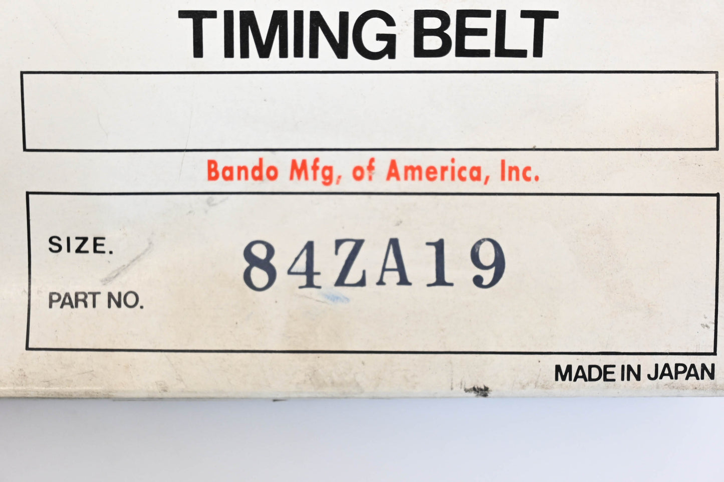 Bando 315AL075G, 84ZA19, 026-0018 High Performance Timing Belt NOS