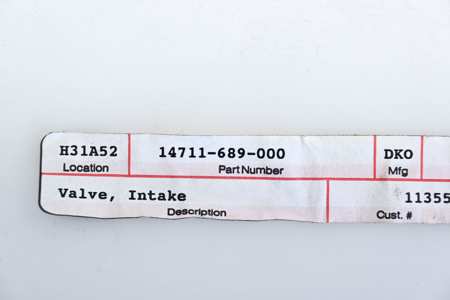 Aftermarket Intake Valve NOS