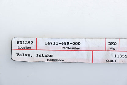 Aftermarket Intake Valve NOS