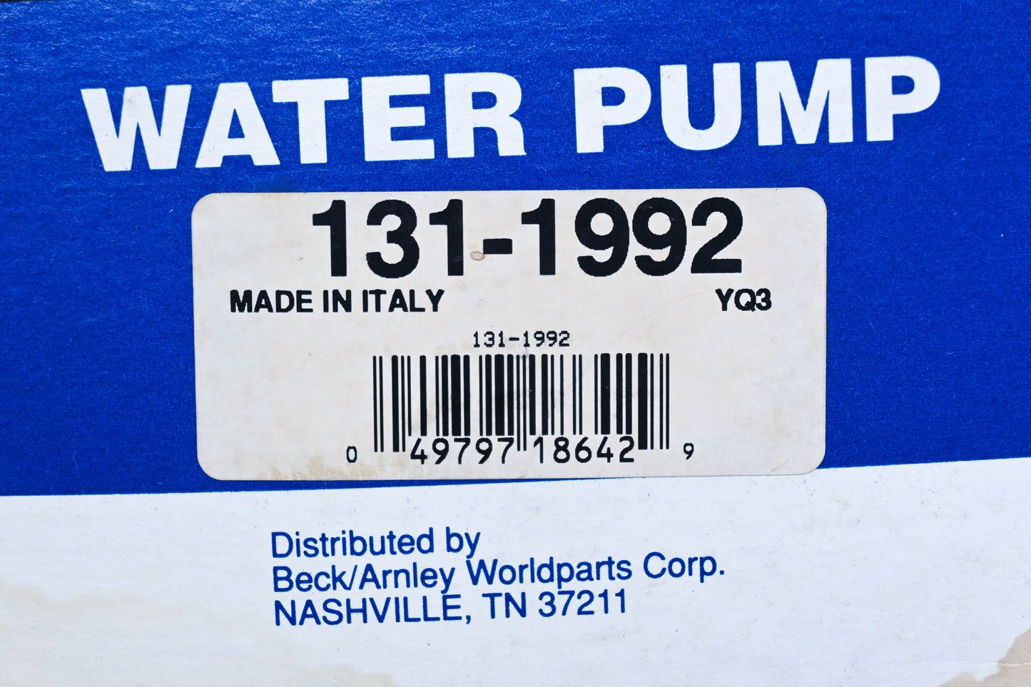 Beck/Arnley Water Pump Kit NOS