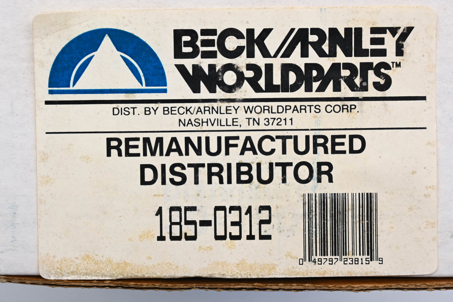 Beck/Arnley 185-0312, D6K81-02, 22100 W3100 Apra Remanufactured Distributor NOS