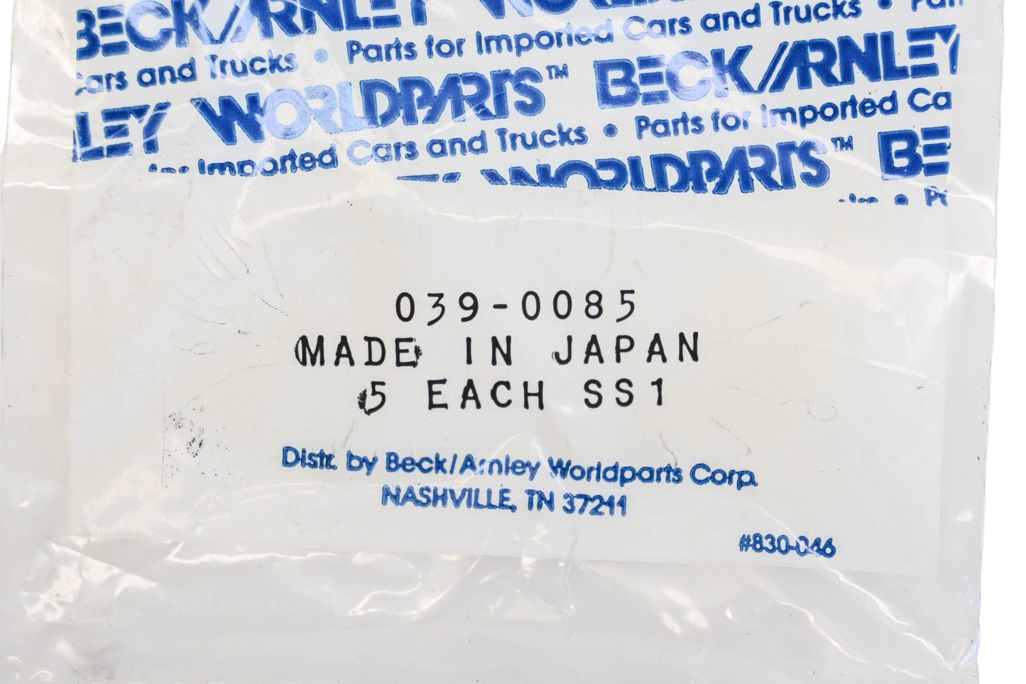 Beck/Arnley 039-0085 Thermostat Gaskets NOS