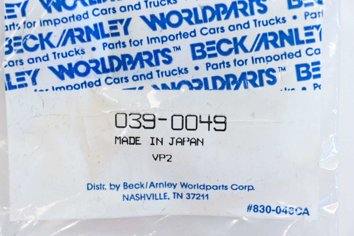 Beck/Arnley 039-0049 Thermostat Gasket NOS