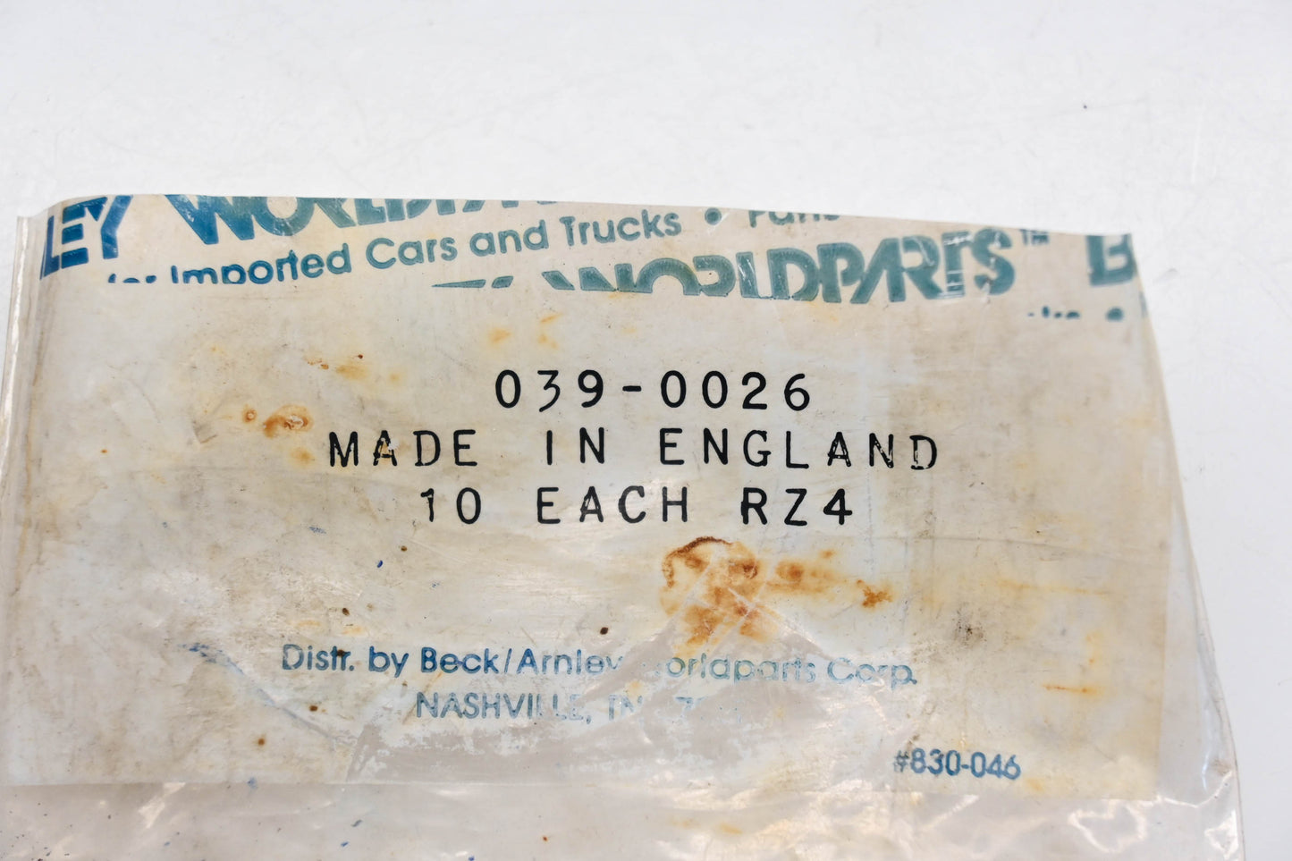 Beck/Arnley 039-0026 Thermostat Gasket NOS