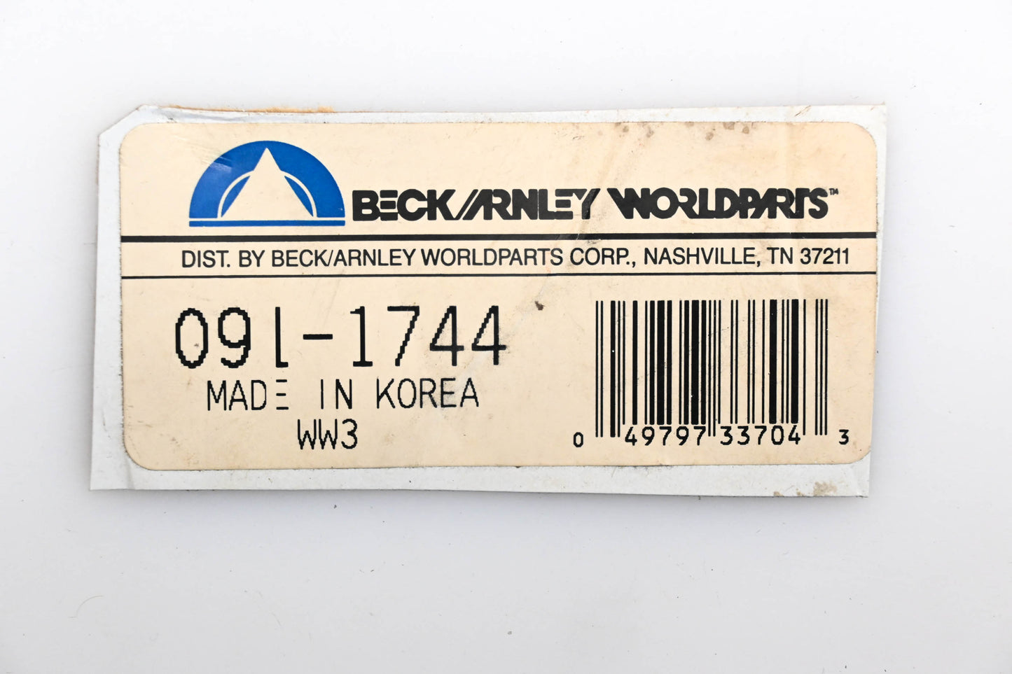 Beck/Arnley 091-1744 Speedometer Cable NOS