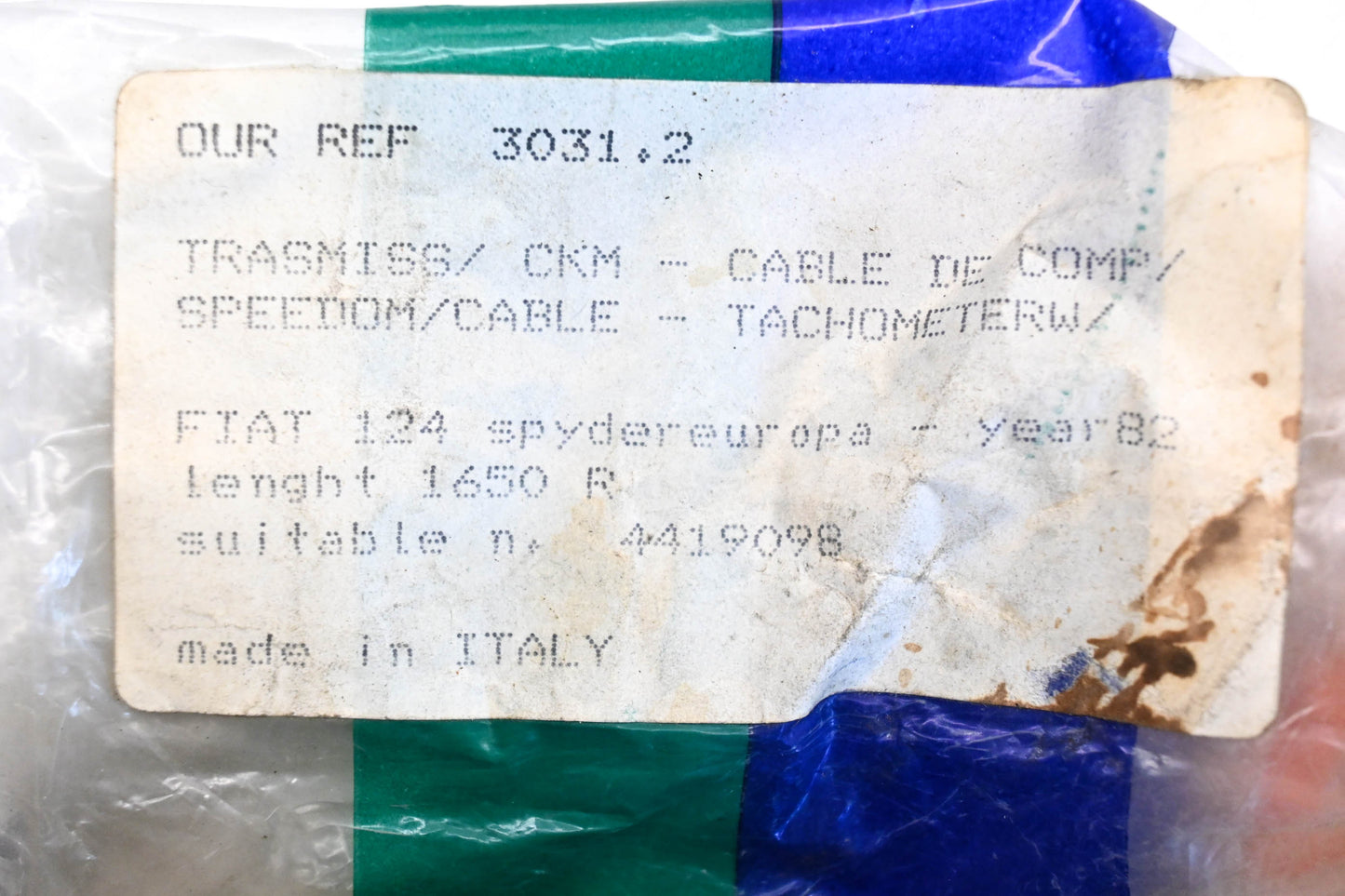Cofle 091-1720, 4419098, 3031.2 Speedometer Cable NOS