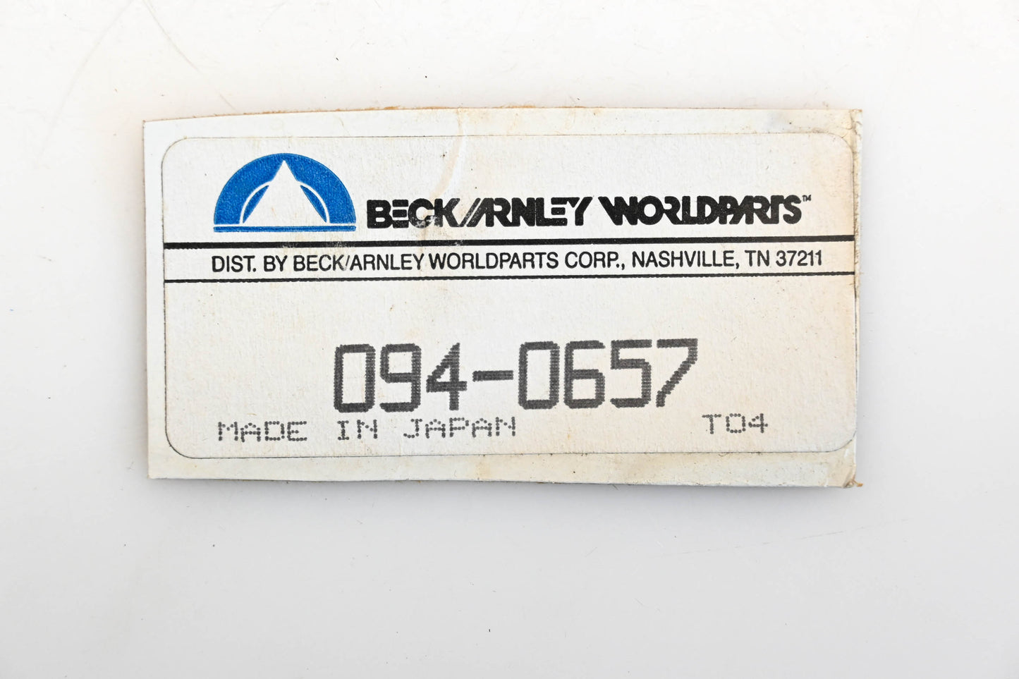 Beck/Arnley 094-0657 Parking Brake Cable NOS