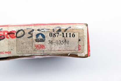 Interco 087-1116, 36-03591 Disc Brake Pad Kit NOS