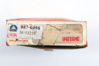 Interco 087-0498, 36-03229 Disc Brake Pad Kit NOS