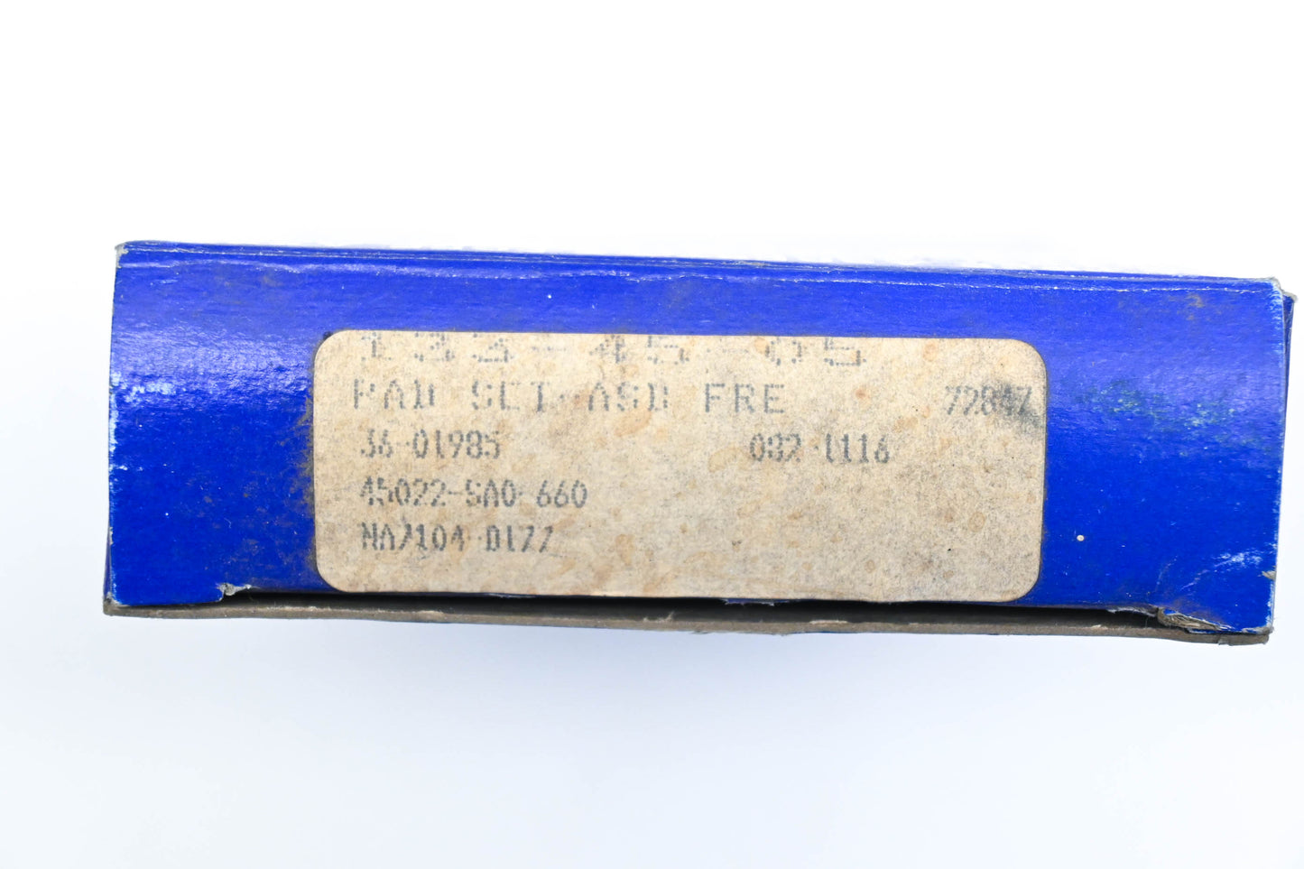 Aftermarket 082-1116, 36-01985, 45022-SA0-660 Disc Brake Pad Kit NOS