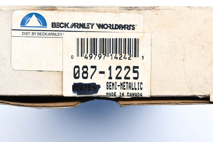Beck/Arnley 087-1225 Semi-Metallic Disc Brake Pad Kit NOS