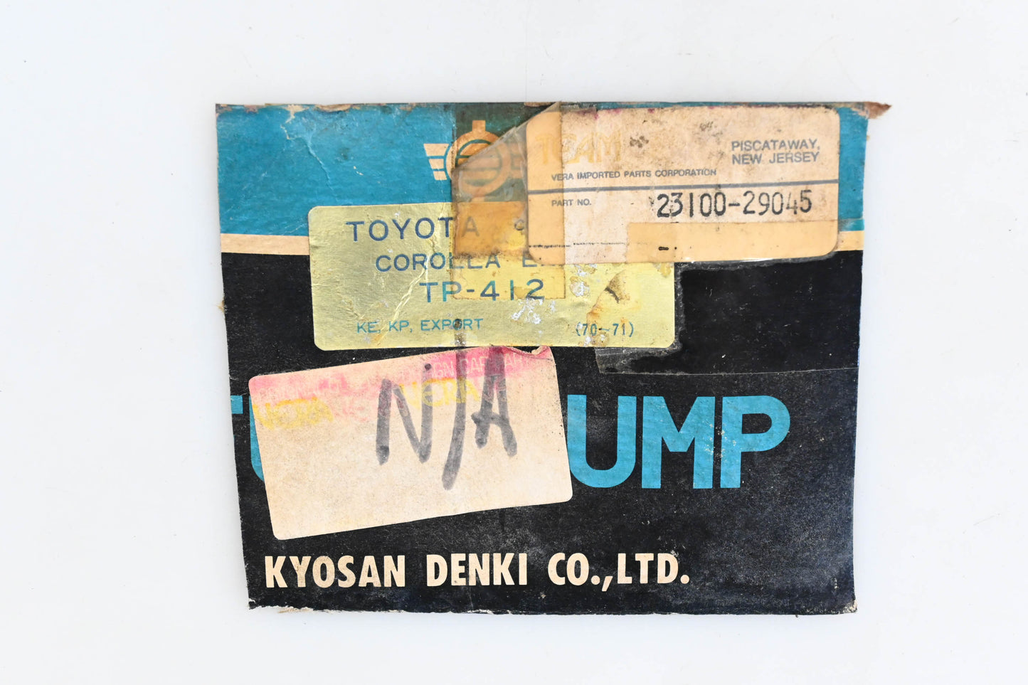 Kyosan Denki 23100-29045, TP-412 Toyota Corolla EXP Mechanical Fuel Pump Kit NOS