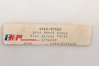 Cavoflex 094-0647, 4922-07502, 4394289 K&F Industries 79/81 Fiat Strada Brake Cable NOS
