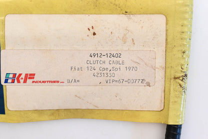 Cavoflex 4912-12402, 4231330, 67-00777 K&F Industries 1970 Fiat 124 CPE/Spider Clutch Cable NOS