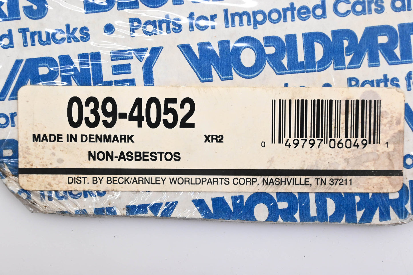 Beck/Arnley 039-4052 Water Pump Gasket NOS