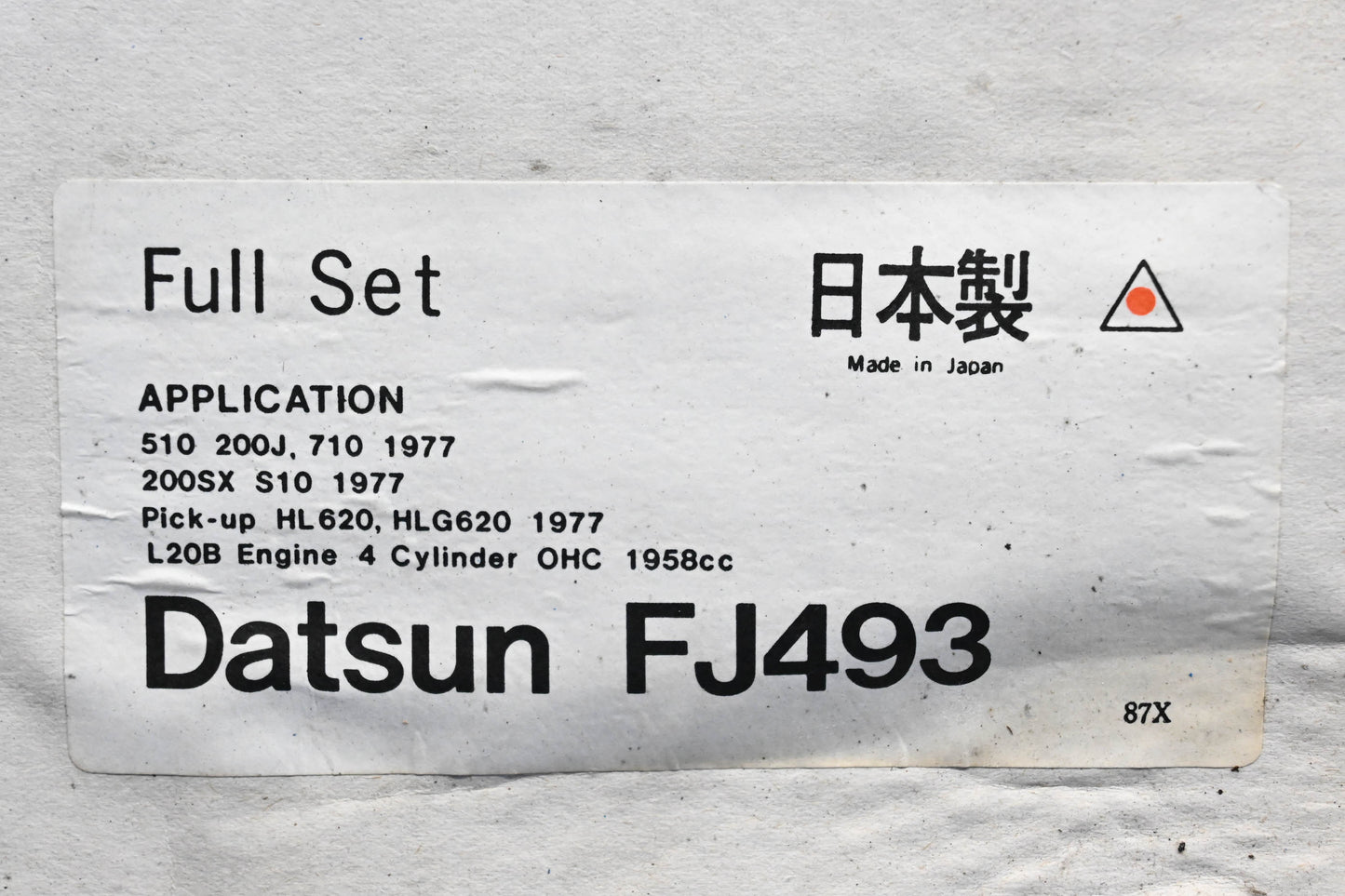 Aftermarket FJ493, HS 21178 PT-4 Datsun L20B Engine Gasket Kit NOS