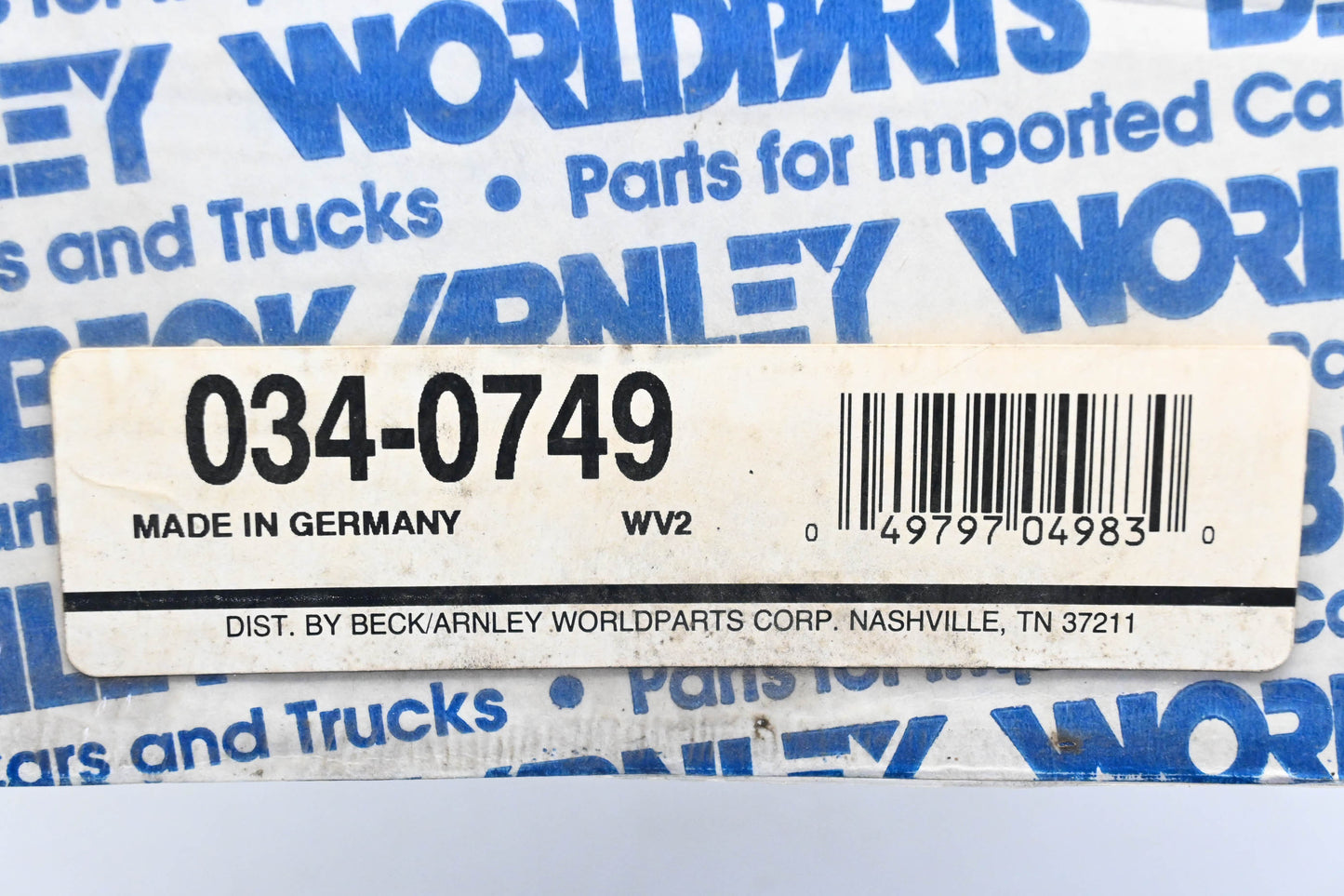 Beck/Arnley 034-0749 Oil Pan Gasket NOS