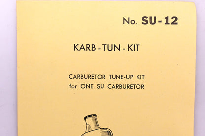 Vera SU-12, 52-02849 Royze S.U. Carburetor HS Series Tune-Up Kit NOS
