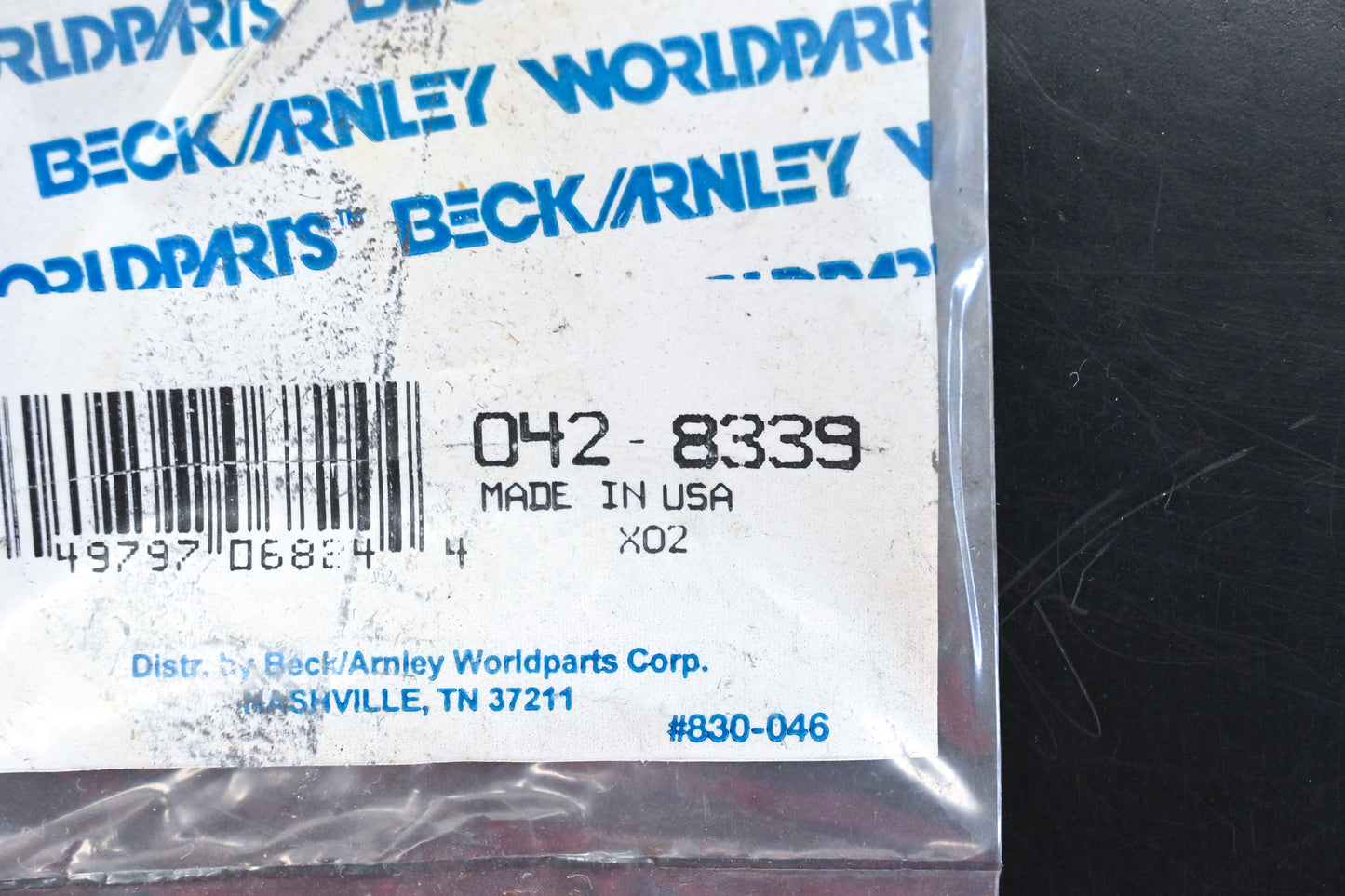 Beck/Arnley 042-8339 Crankcase Breather Filter Element NOS