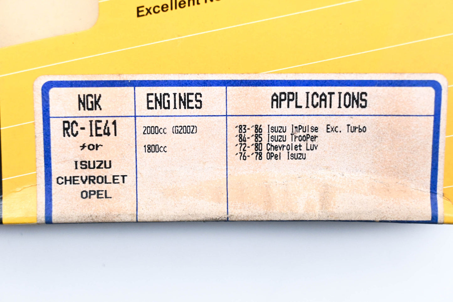 NGK RC-IE41 Isuzu Chevrolet Opel Spark Plug Wire Kit NOS