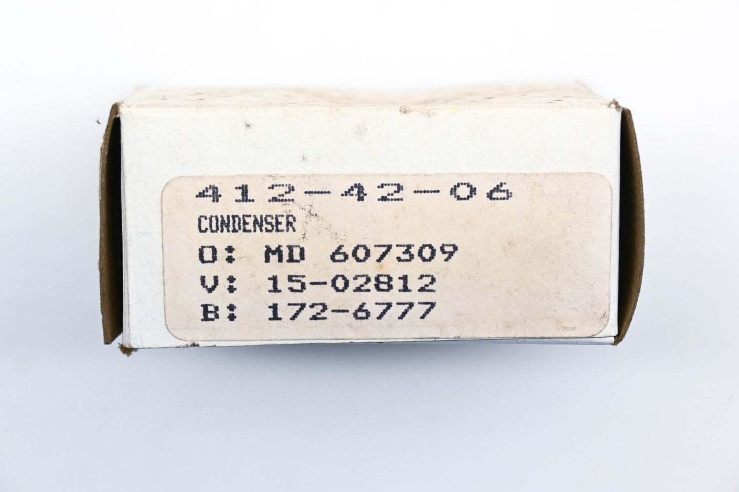 Aftermarket 172-6777, 15-02812, MD 607309 Ignition Condenser NOS