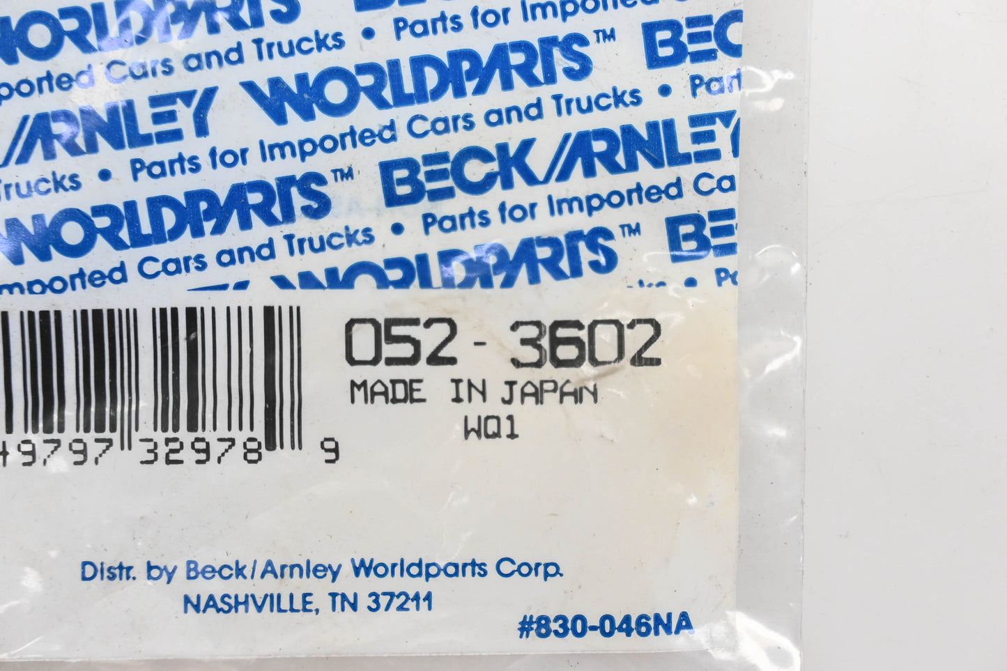 Beck/Arnley 052-3602 Honda Camshaft Seal NOS