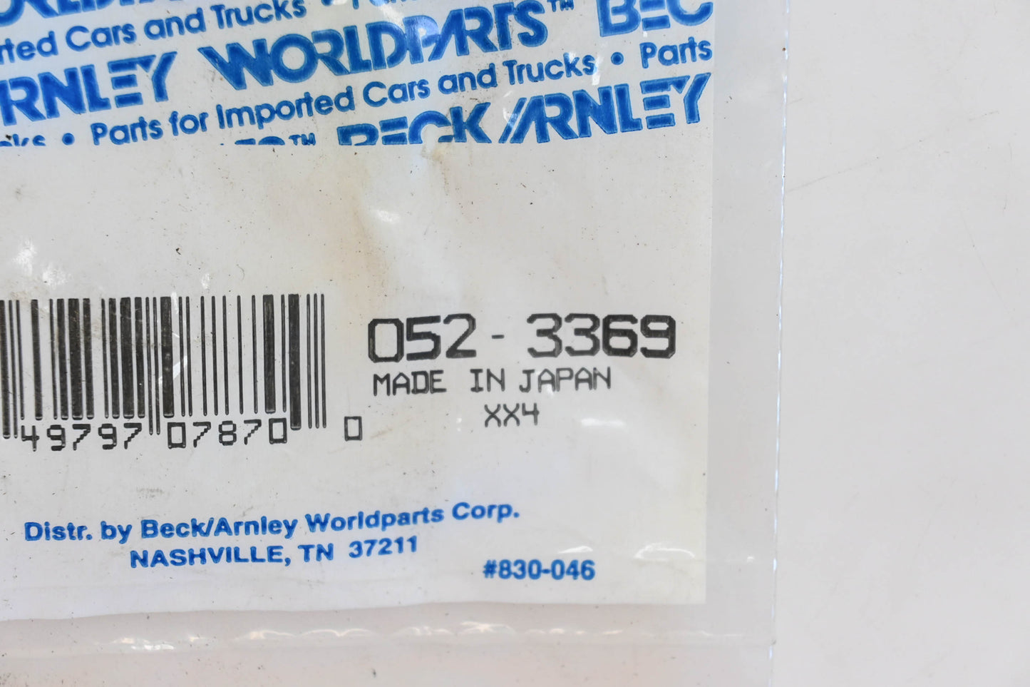 Beck/Arnley 052-3369 Wheel Seals Qty 2 NOS