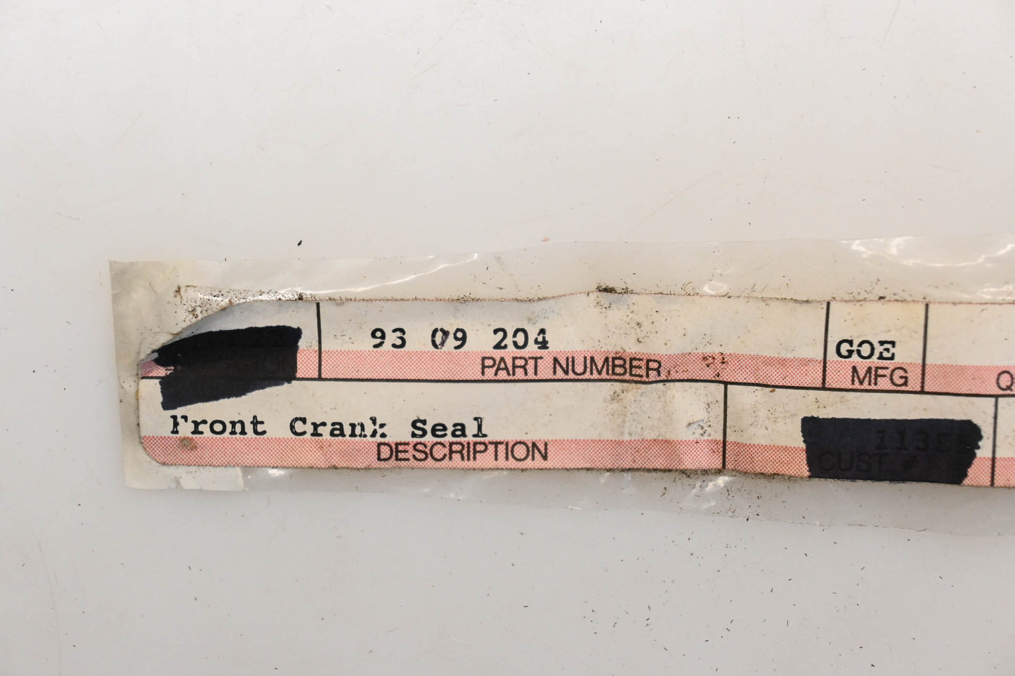 Goetze 93 09 204, 930920 Saab Front Crankshaft Seal NOS