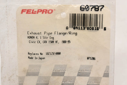 Fel-Pro 60787, 18212SF4000 Honda Exhaust Pipe Flange Gasket NOS