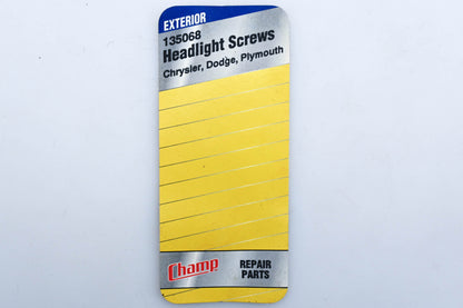 Champ 135068 Headlight Adjusting Screw Kit NOS