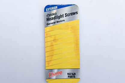 Champ 135063 Headlight Adjusting Screw Kit NOS