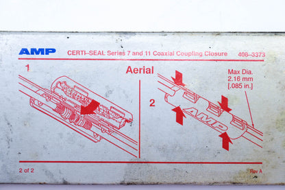 AMP 408-3373 CERTI-SEAL Coaxial Coupling Closure NOS