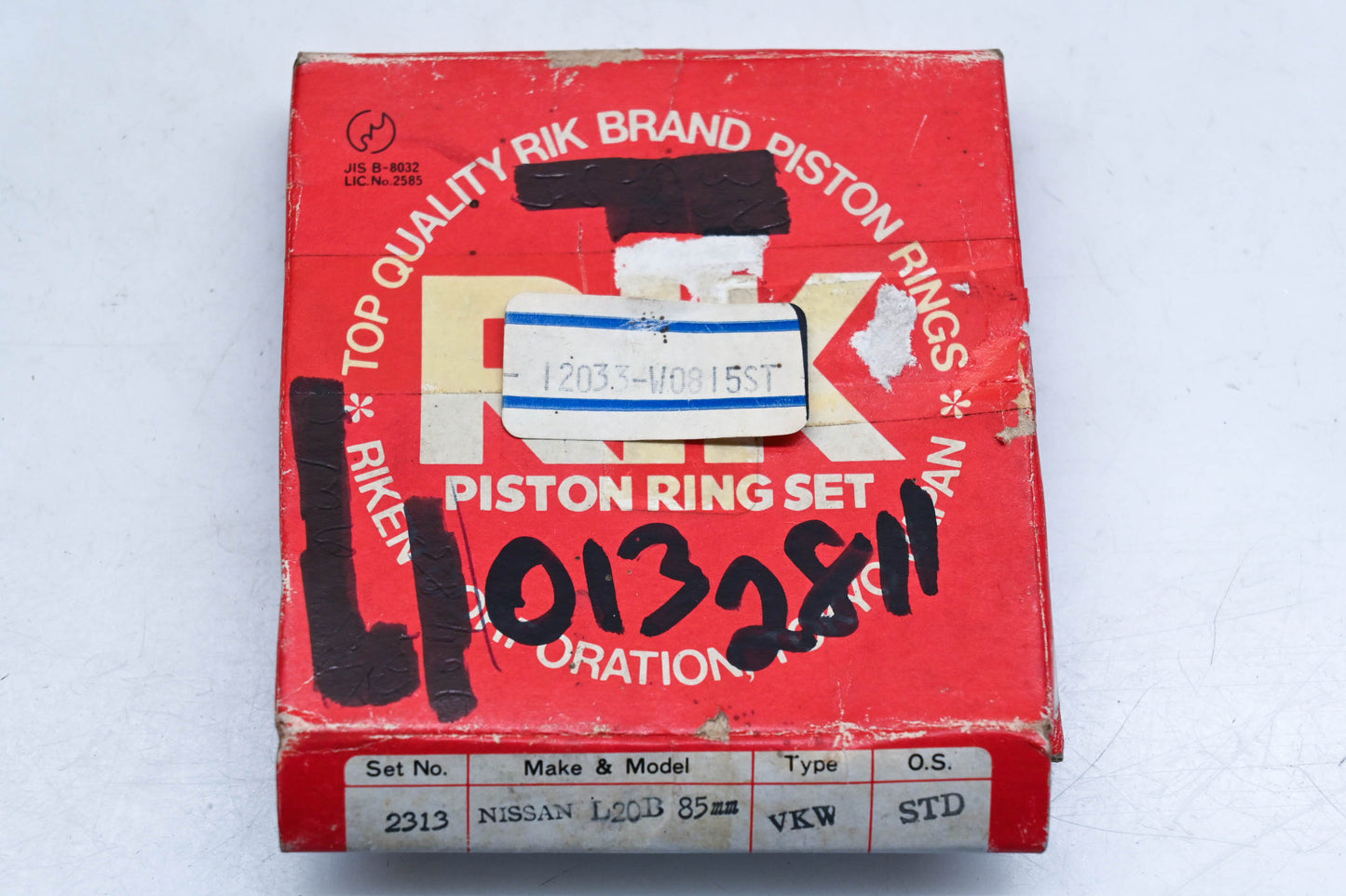 Riken 12033-W0815, 013-2811, 2313 85mm Nissan L20B Piston Ring Kit NOS
